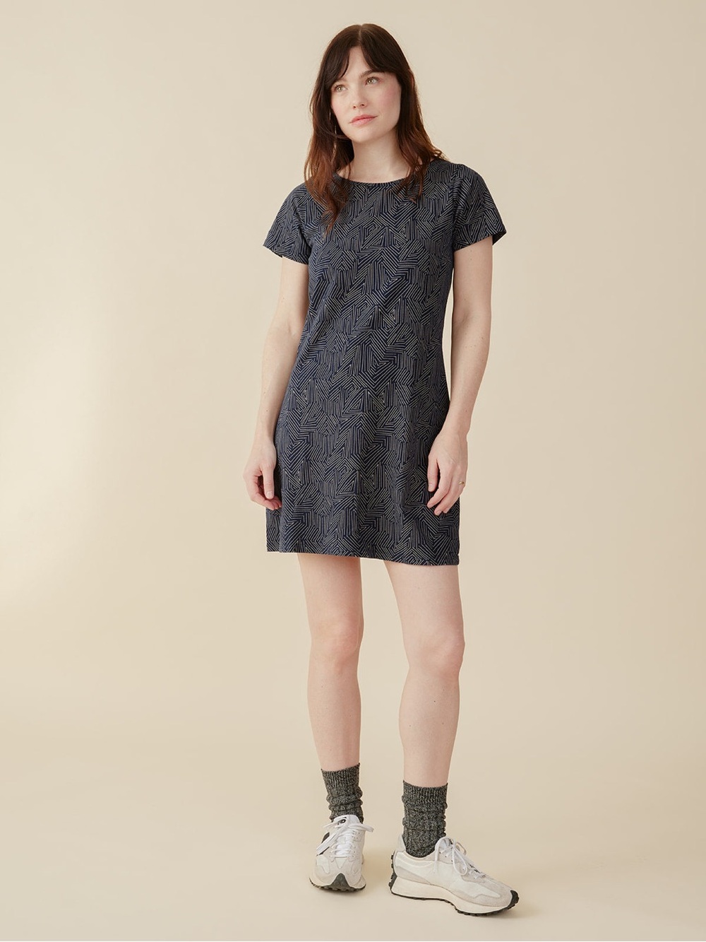 Mata Traders Hudson T-Shirt Dress - Tree Rings Slate